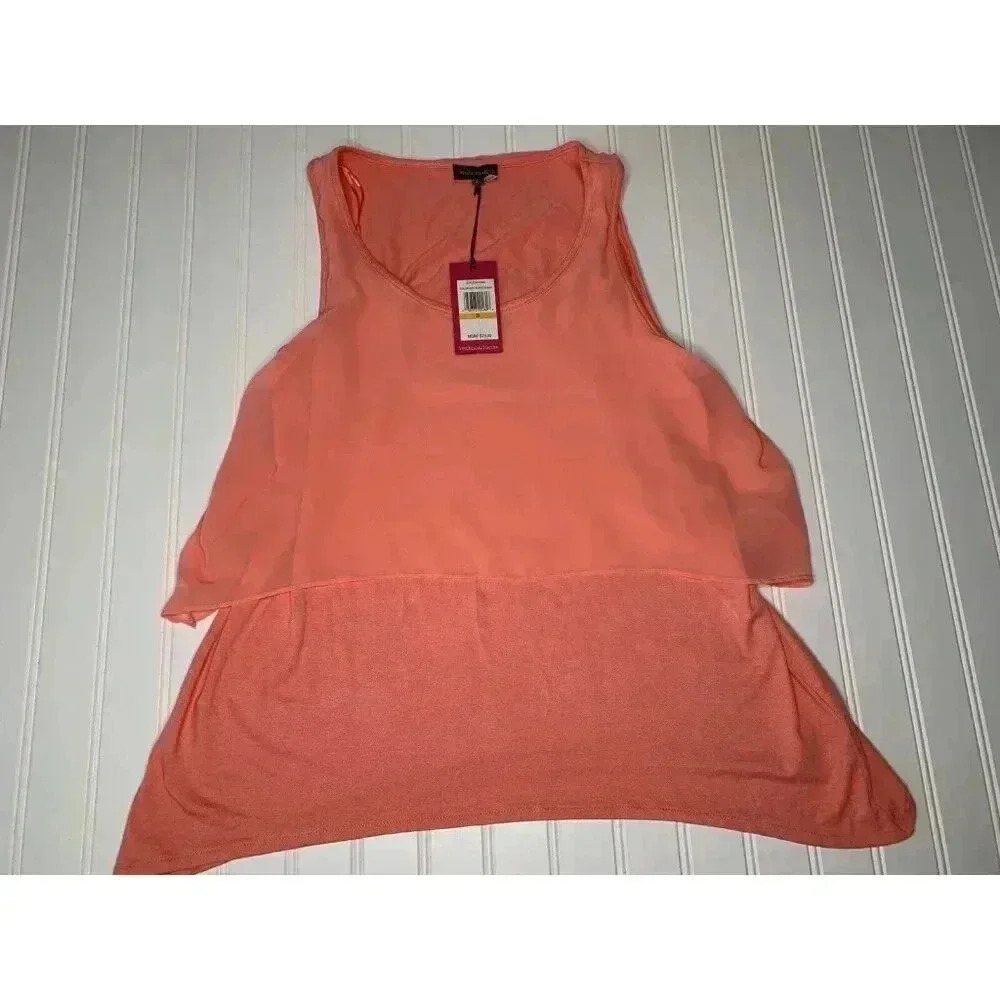 Vince Camuto Womens Blouse Asymmetrical Layered Small Tank Top NEW 1081